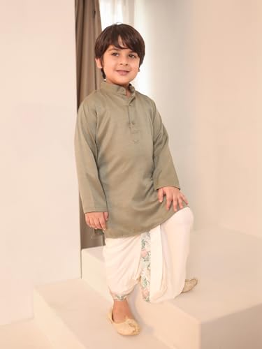 Image of AJ DEZINES Kids Ethnic Wear Kurta Waistcoat and Dhoti Pant for Boys
