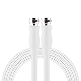 Philips RG6 Dual Shield Coaxial Cable, 50 ft. Ideal for TV Antenna DVR VCR Satellite Cable, F-Type Connectors, 3Ghz Digital, White, SWV2176H/37