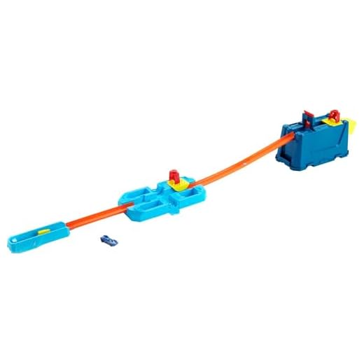 Hot Wheels Track Builder Unlimited Stunt Crash Box Playset with 18 Building Components in Storage Box with Lid & One 1:64 Scale Car, Awesome Gift for Kids 6 to 12 Years Old
