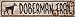 SMART BLONDE Doberman Trail Novelty Metal Small Street Sign K-458