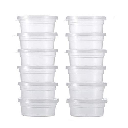 genérico 12 unids limo contenedores de almacenamiento de espuma bola de algodón lodo almacenamiento caja de almacenamiento de almacenamiento de la caja de almacenamiento tazas contenedores con tapas