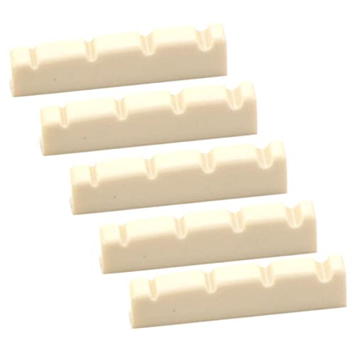 ifundom Pre-slotted Guitar Nut for Electric Guitar 5 Pack Bass String Accessories Guitar String Nuts Enhance Tone Sustain Gl82