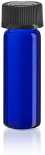 1 Dram BLUE Glass Vial - Screw Cap - Pack of 12 - coolthings.us
