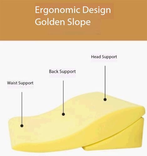 Almohada de cuña para piernas y espalda con cuña postoperatoria triangular de soporte lumbar 5