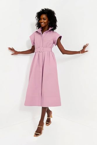 Image of EZAPINE Womens Summer Shirt Dress Casual Button Down Long Dress with Belt