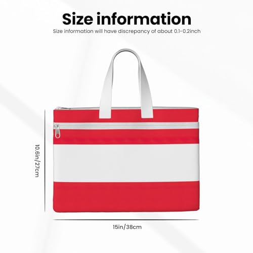 Austrian Flag Canvas Document Bag Briefcase For Professionals And Executives4