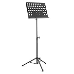 TIGER MUS7-BK | Orchestral Music Stand | All Metal Construction | Fully Adjustable Sheet Music Stand | Black