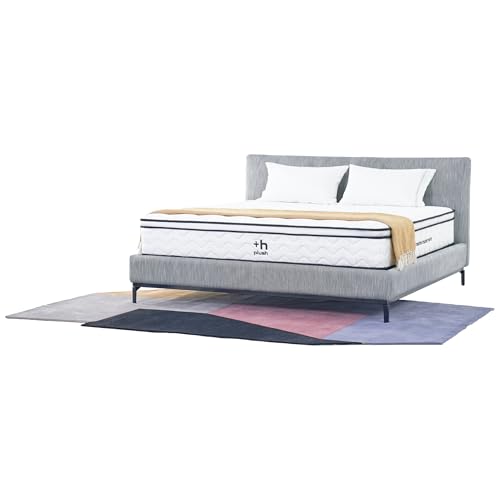 Plush Calm Queen Size 12 Inch Mattress in a Box with Hybrid Pocketed Springs, 3D Memory Foam, Motion Isolation, Multi-Zone Spinal Support (Queen (U.S. Standard), Medium Firm)