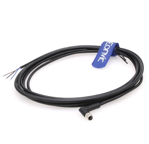 Câble M5 étanche IP67 pour capteur industriel avec liaison femelle coudée 10m