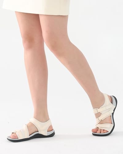 Image of UBFEN Womens Hiking Water Sport Sandals with Arch Support | 3 Adjustable Straps, Cushioned Footbed, Non-Slip, Comfortable Walking for Athletic Outdoor Summer Beach