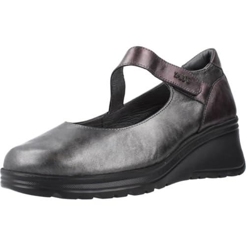 Zapato merceditas de piel auténtica con plataforma de calidad premium y diseño confort