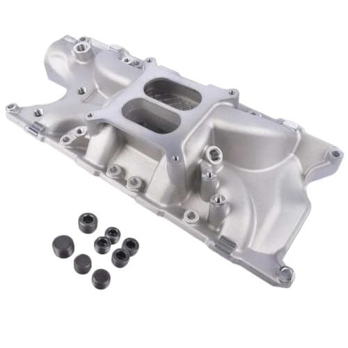 Múltiple de admisión doble plano de aluminio compatible con motor SBF Windsor 289 3