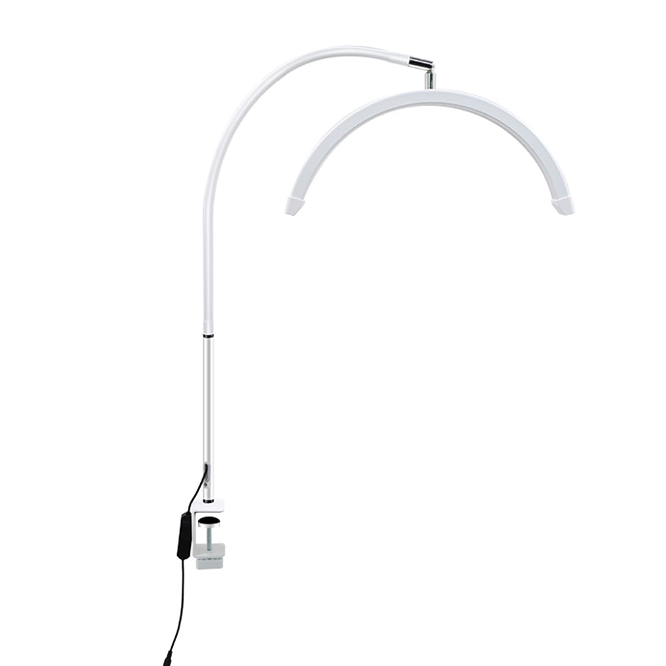 ayex LED Bogenleuchte Tischlampe mit Klemme dimmbar 3200K–5600K 1400 Lumen flexibel drehbar augenschonend für Kosmetik Nageldesign Tattoo Studio HD-P3 weiß