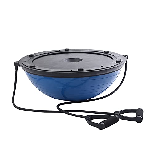 Yoga-Ball-Balance-Ball-Balance-Trainer-Half-Ball-with-Resistant-Band-Strength-Exercise-Fitness-Yoga-with-Foot-Pump-for-Gym-Office-Home-Blue