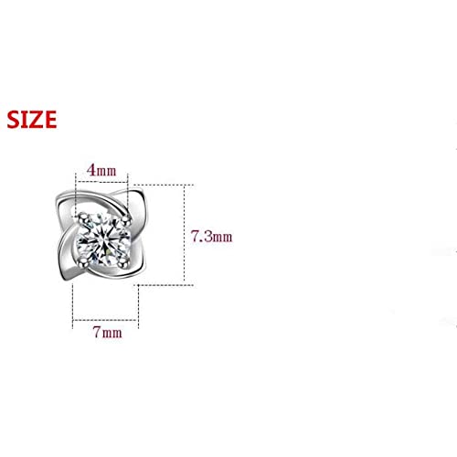 Pendientes flor de cristal plata 925 como regalo de joyería elegante para niñas y mujeres 3