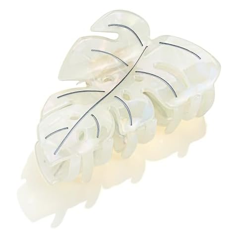 INNERDIVA White Leaf Hair Claw Clip Cover