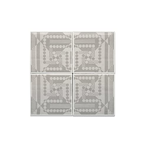 Carreaux céramique 20x20 cm motif africain gris pour rénover facilement un mur blanc