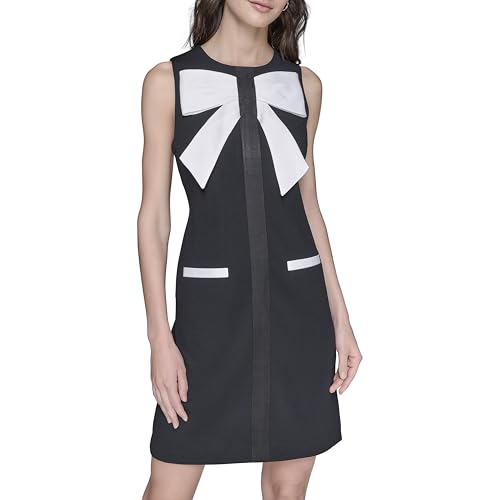 KARL LAGERFELD Women's Sleeveless Bow Detail Mini Dress