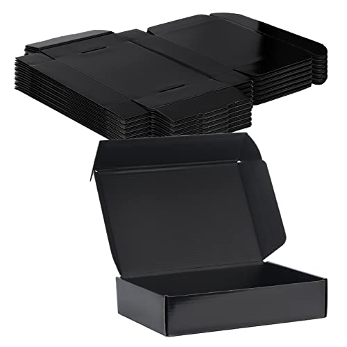 Rempry 9X6X2 Black Shipping Boxes For Small Business 20 Pack, Packaging Cardboard Corrugated Mailer Boxes Gift Boxes For Shipping Mailing #TOP4