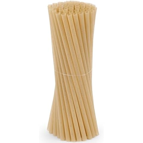 HANSGO 60PCS Sugarcane Straws, 7.8 Inch Drinking Straws Bulk Sturdy for Hot Cold Drinks Cover