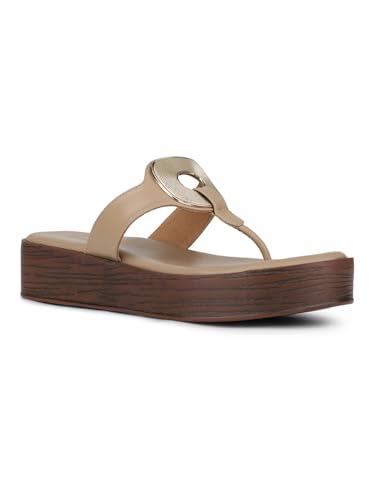 Image of Inc.5 Womens Tan Casual Solid Round Toe Sandals