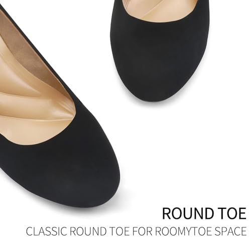 mysoft Women's Wedge Pumps Low Heel Closed Toe 2in Dress Shoes3