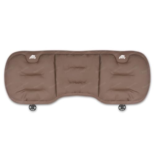 ジムニー 車用 シートカバーセット カーシートカバー 座布団 ジムニー JB64 JB74 車腰クッション ランバーサポート ファッション背もたれ 滑り止め 通気 運転席用 助手席用 リアシート (ブラウン,1個 後席一体型シートクッション)