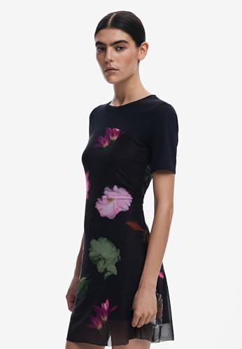 Desigual Women's Short Dress with Combined Flowers3