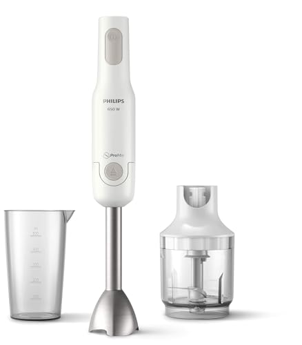 Philips Daily Collection ProMix HandBlender - 650W Compact Chopper 1 Speed Anti-Splash - HR2535/01