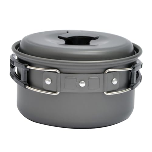 POPETPOP Olla para Camping Plegable Revestimiento Antiadherente y Bolsa de Malla Utensilio Práctico para Senderismo y Picnic al Aire