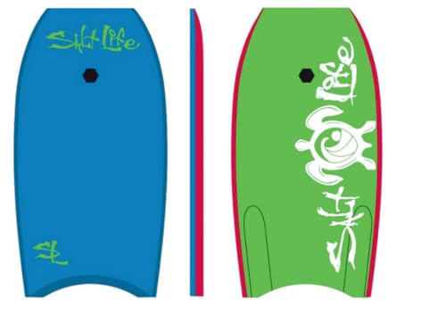 SALT LIFE Boogie Board Bodyboard – Lightweight EPS Core Body Board with HDPE Slick Bottom, Crescent Tail & Coiled Wrist Leash for Beach & Ocean Waves