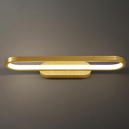 OOMRNV Lámpara Led Moderna De Latón, Luminaria Lineal Ovalada Creativa, Lámpara De Montaje con Cableado De Estilo Nórdico, Aplique De Decoración De Interiores para D,