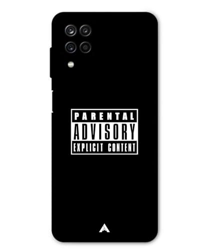 Image of Premium Explicit Case for Samsung Galaxy F12 Soft-Touch Metal TPU Back Cover, Shockproof, Designer, Aesthetic Mobile Phone Case (Glossy Finish)
