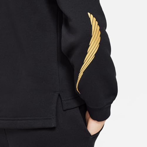 Nike Sportswear Club Fleece Girls Long-Sleeve Funnel-Neck Top (US, Alpha, X-Large, Regular, Black)4