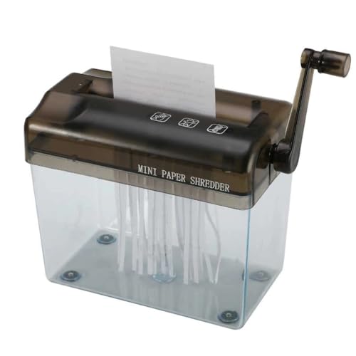 MINI FRAGMENTADORA DE PAPEL TRITURADOR PICADOR CARTAO DOCUMENTOS MANUAL MESA ESCRITORIO COM MANIVELA