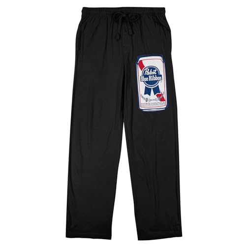 Pabst Blue Ribbon Logo Men's Black Sleep Pants
