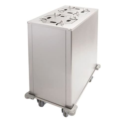 Image of FSE LR-2 Adjustable Heated Two Stack Dish Dispenser with Enclosed Base, Fits 8' to 12' Diameter Plates