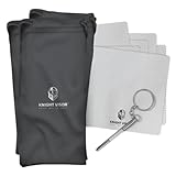 BLUPOND 3 Pcs Sunglasses Pouch Microfiber Cloth Glasses with 6 Glasses Cleaning Cloth, Knight Visor