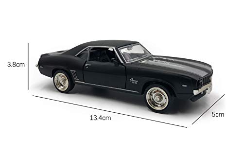 emosq ® Con Licencia Oficial 1:36 Super Car Modelo de Metal Colección All Black(Cormelo SS 1969)