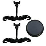 ANCLLO 2er-Pack Clip-On Schnurrbart für Trompeten & Posaunen Inklusive Schutzhülle Passend für alle Mundstücke mit kleinem Schaft