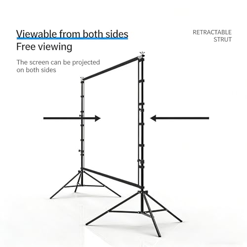 Pantalla para proyección 16:9 exterior con soporte doble 120 pulgadas miniatura 7