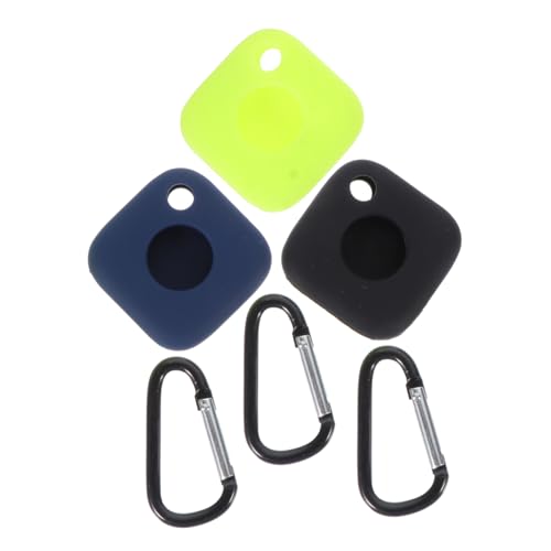 HOMSFOU Tile Case Keychain 3 Pack Silicone Tracer Cover Protective Case for Tile Mate Durable Stylish