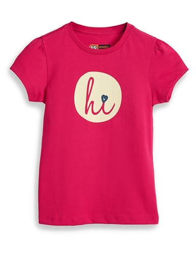 Image of Amazon Brand - Symbol Girls 100% Cotton Graphic Printed Half Sleeves Regular fit T-Shirt