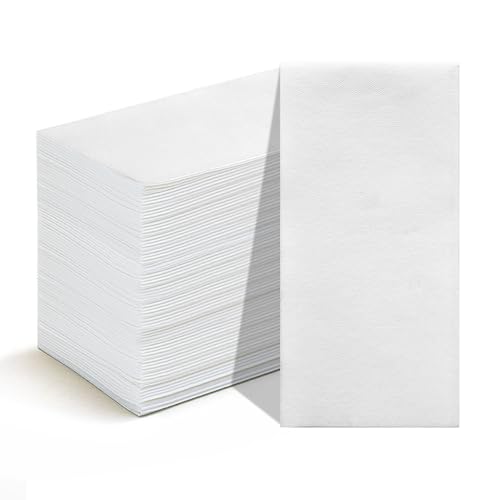 JEBBLAS Lot de 100 Serviettes Jetables Pour Invités,Serviettes Papier,sensation lin,Serviettes en Papier Semblables à du Tissu,Doux et...