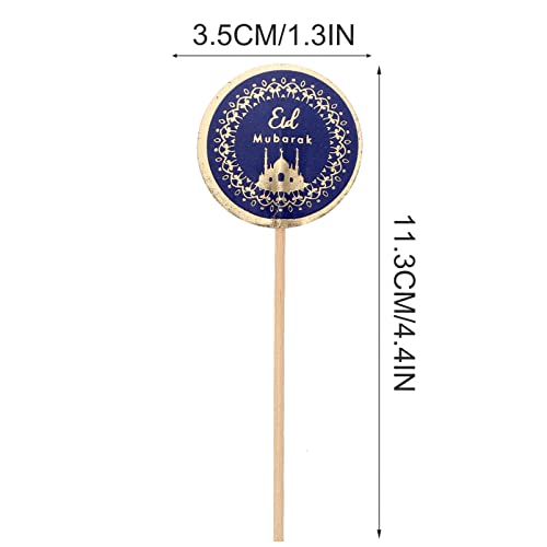 SEWACC 8 Pçs Eid Mubarak Cupcake Toppers Ramadan Cake Picks Festival Decoração Do Bolo Palitos De Sa