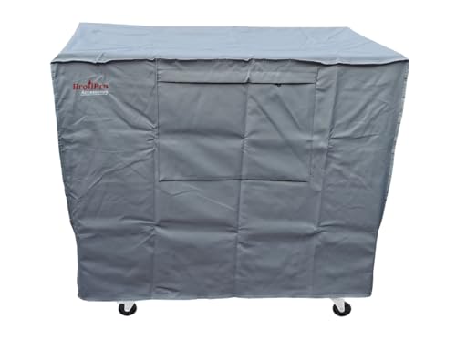 Waterproof 80-100 Qt Rolling Cooler Cart Cover Fits Most Patio Ice Chest Party Cooler Upto 43L x 22W x 32H inch-Grey