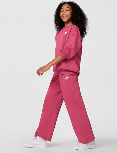 Image of Nike Girls' Sportswear Club Fleece Wide-Leg Pants