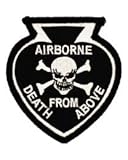 Airborne Death from Above Skull and Spade Military Patch Perfect for Jackets, Hats, Backpacks and More