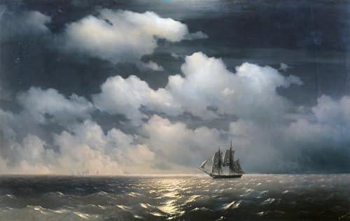 Toile Brick attaqué par Aivazovsky tableau imprimé 60x90cm pour décoration murale de salon