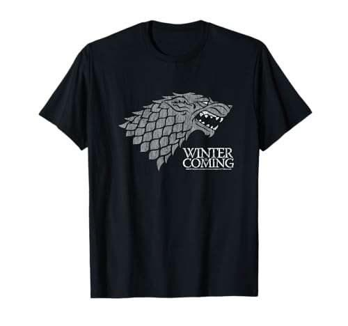 Game of Thrones Startk Winter is Coming on Black Camiseta